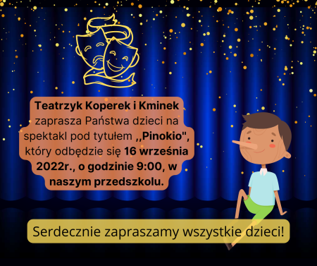 Teatrzyk Koperek i Kminek ze spektaklem ,,Pinokio''