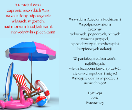 Życzenia wakacyjne